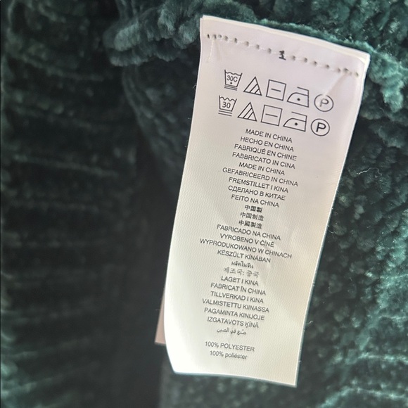 Michael Kors Green Velvet Cowl Neck Sweater XS NWT - Picture 6 of 7